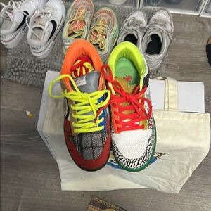 Nike Red and Orange Sneakers Bold Athletic Design